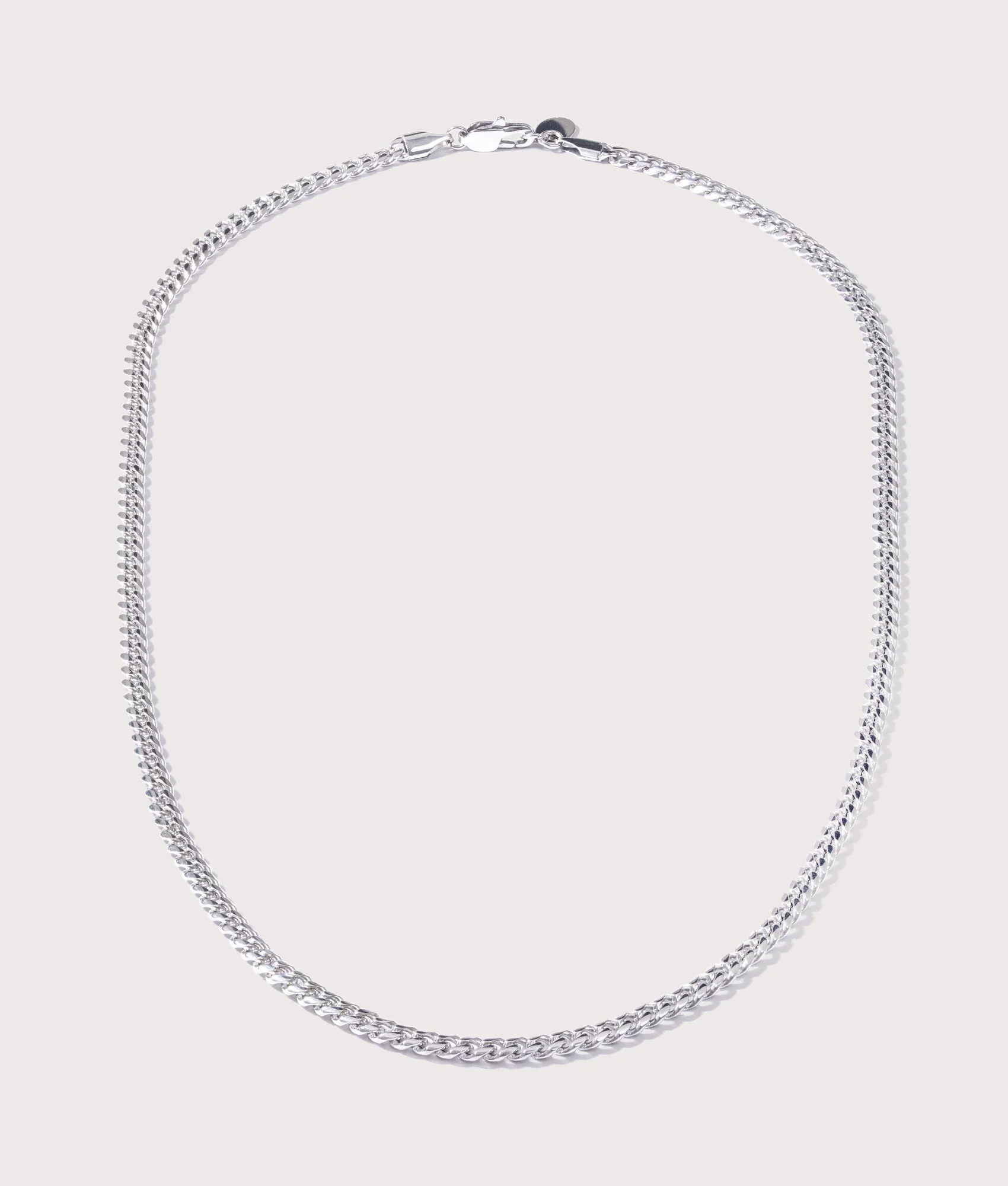 Silver Stainless Steel Cuban Link Chain 4mm 22"