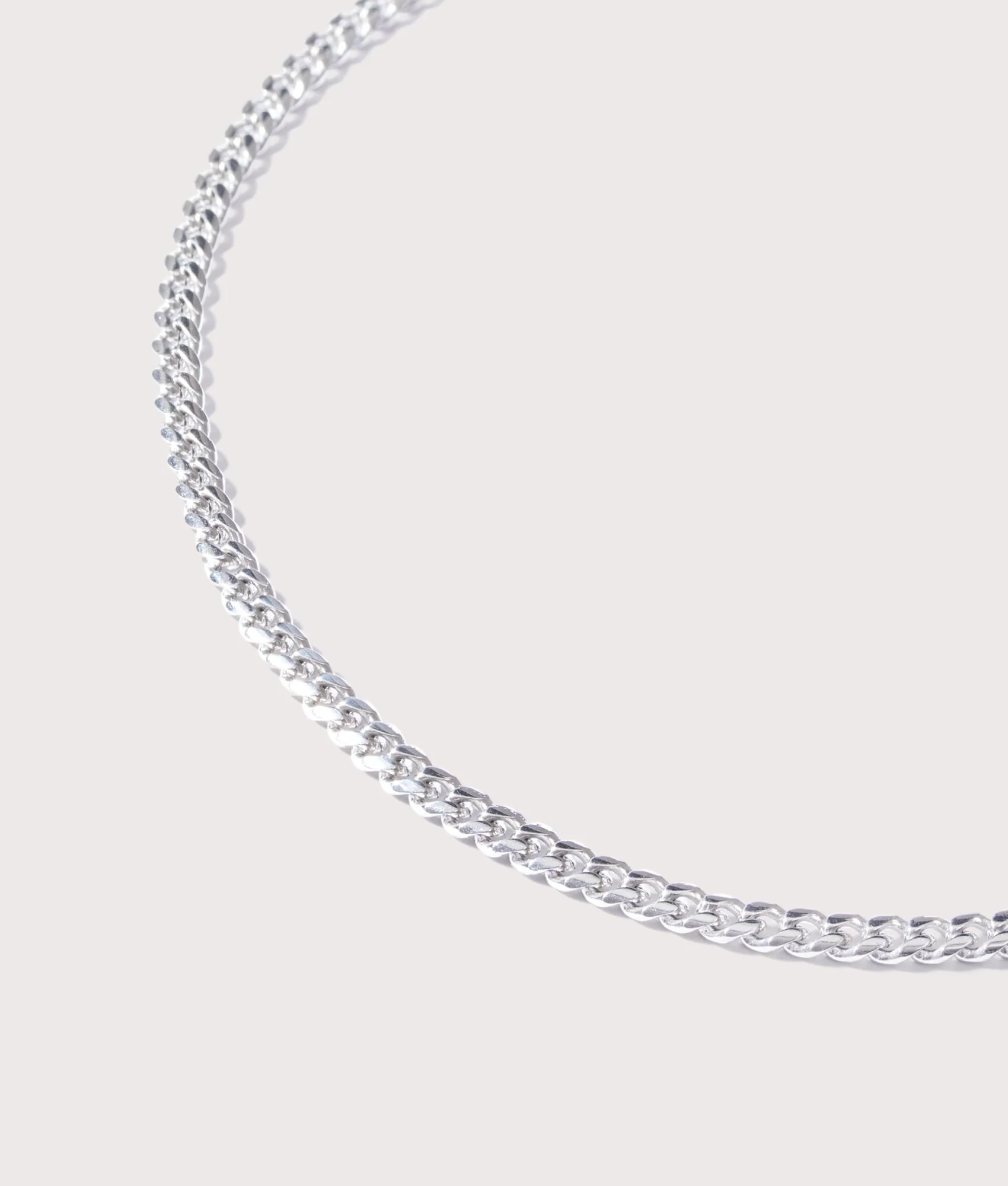 Silver Stainless Steel Cuban Link Chain 4mm 22" - Image 3