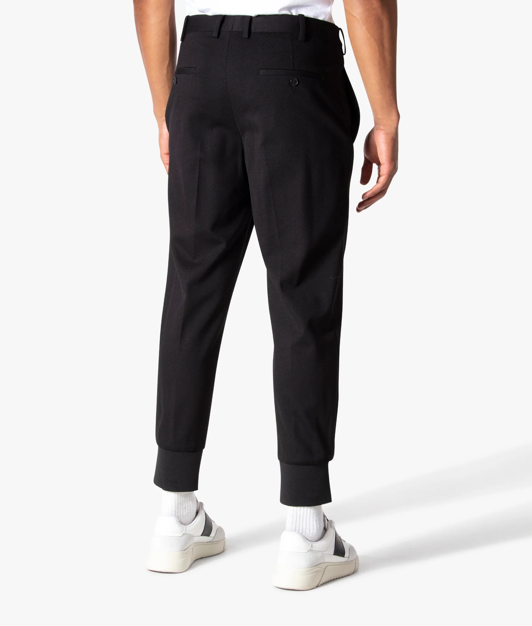 Slim Fit Ribbed Cuff Trousers - Image 4