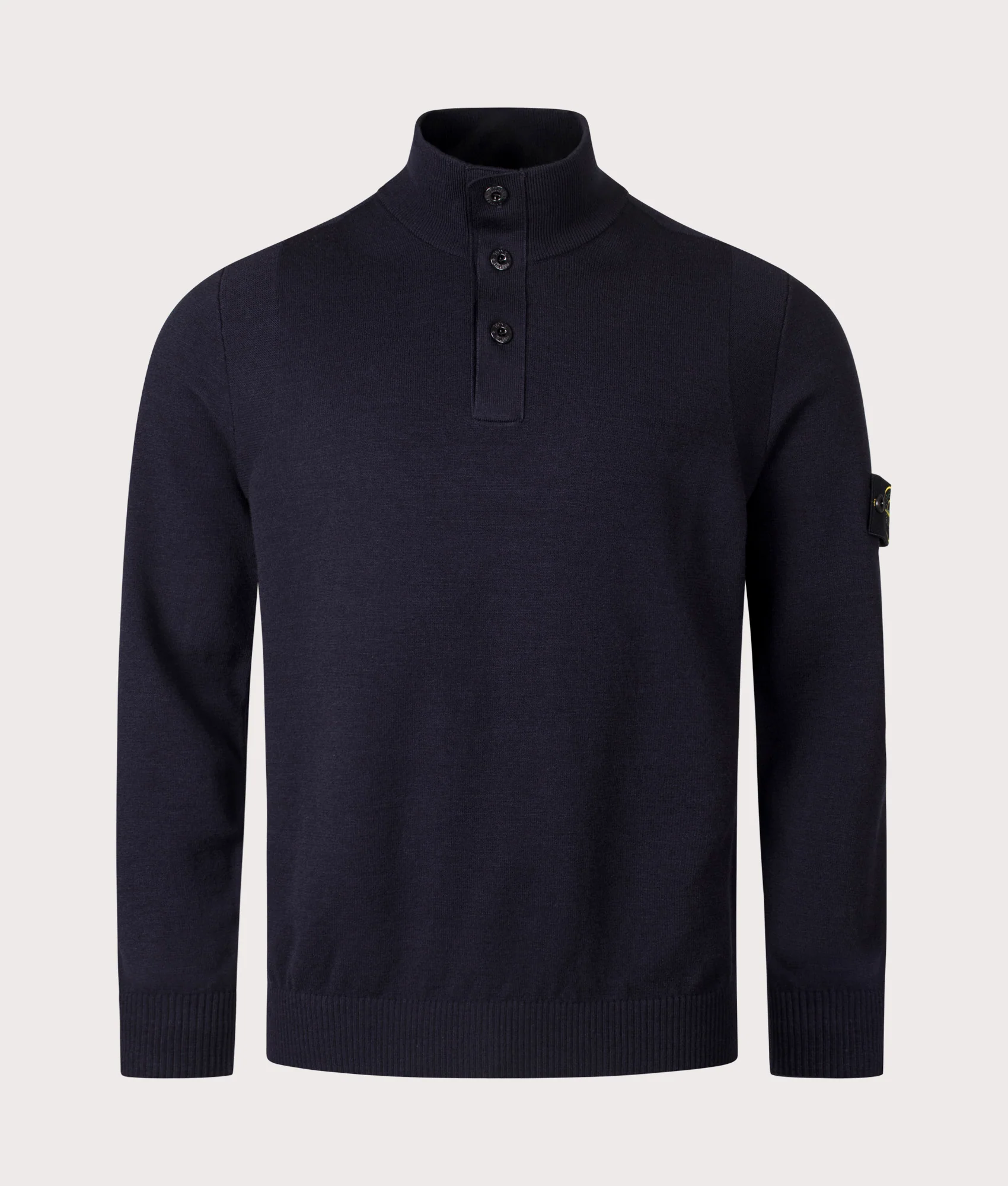 Button Neck Reverse Stitch Jumper - Image 3