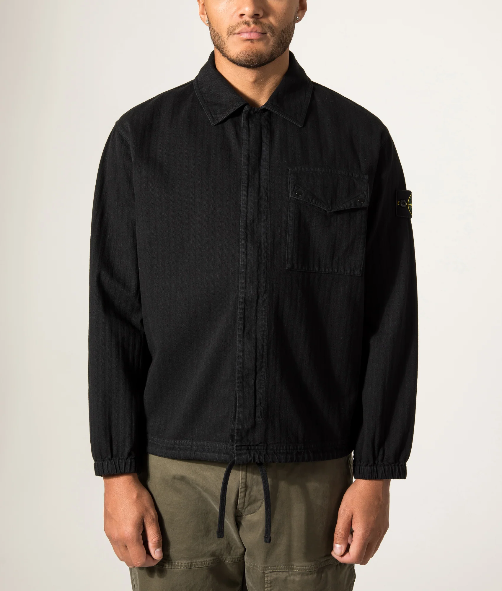 Cotton Herringbone Overshirt - Image 2