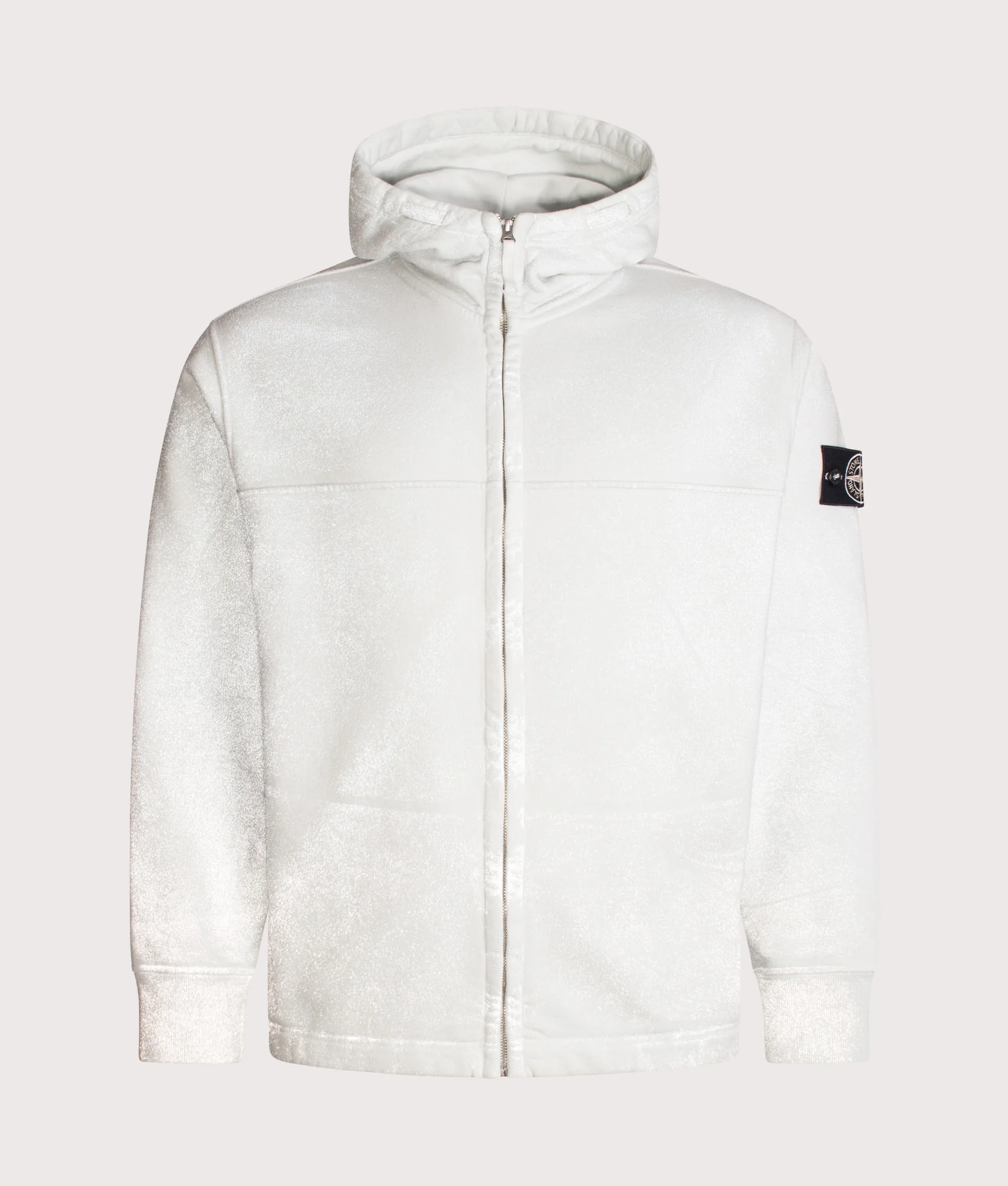 Oversized Reflective Garment Lamination Zip-up Hoodie - Image 5