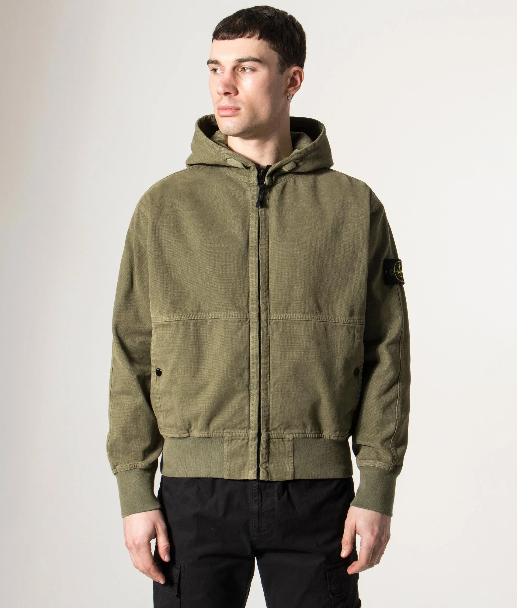 Relaxed Fit Panama ‘Old’ Effect Zip Through Jacket - Image 2