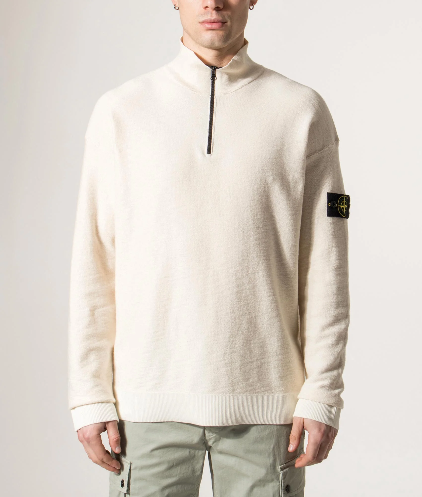 Relaxed Fit Quarter Zip Knit Jumper - Image 2