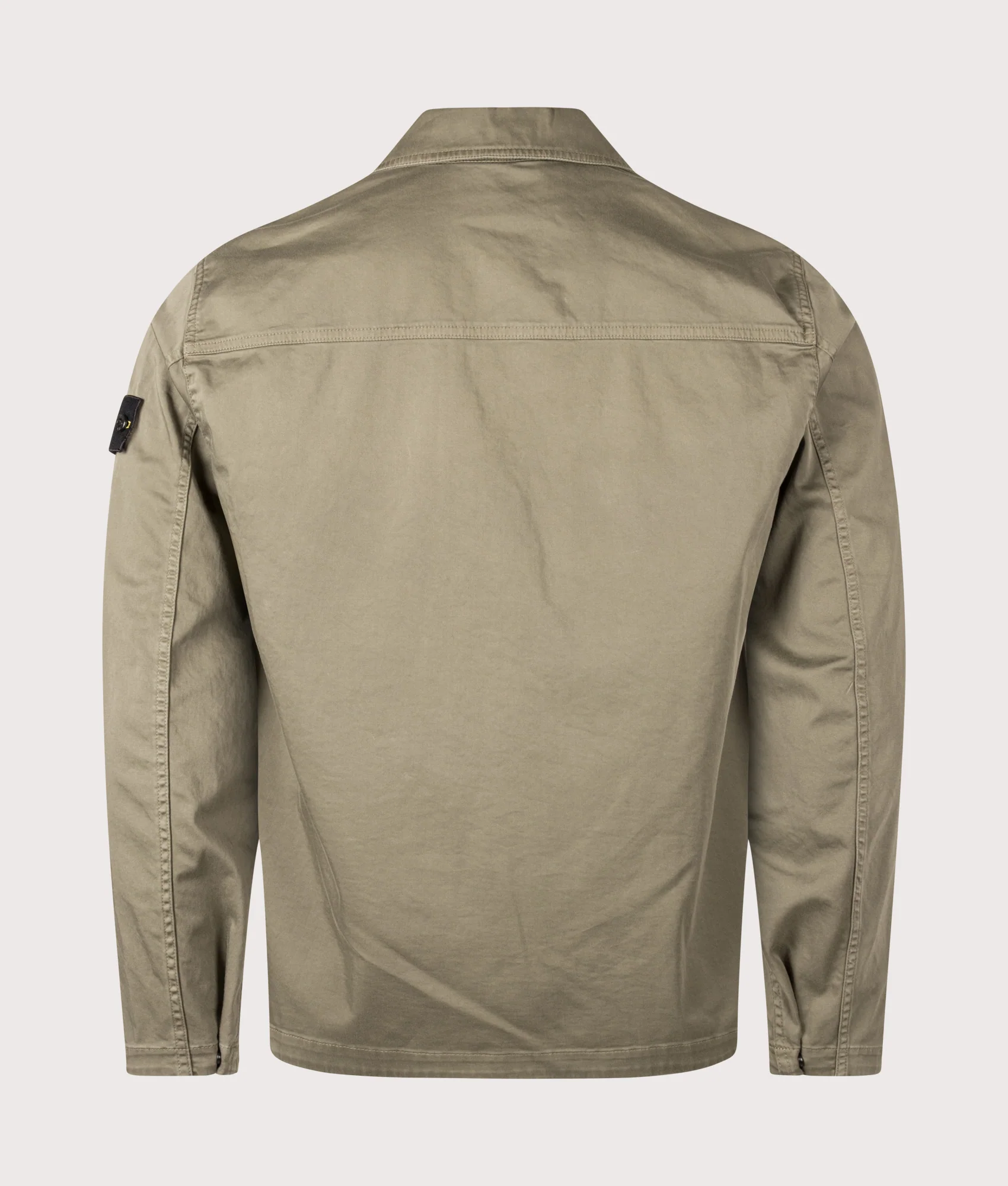 Stretch Organic Cotton Satin Overshirt - Image 4