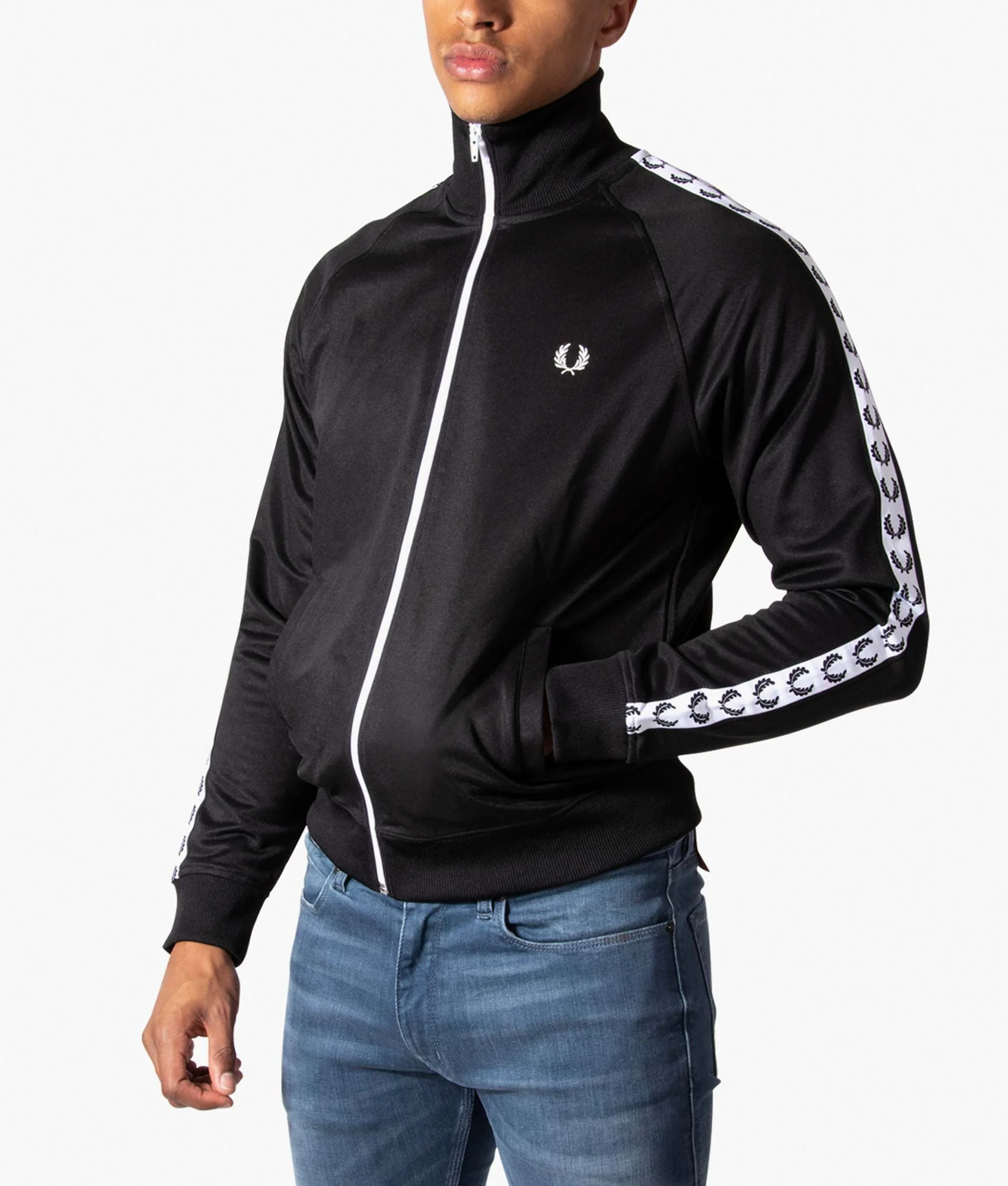Regular Fit Taped Laurel Track Top - Image 2