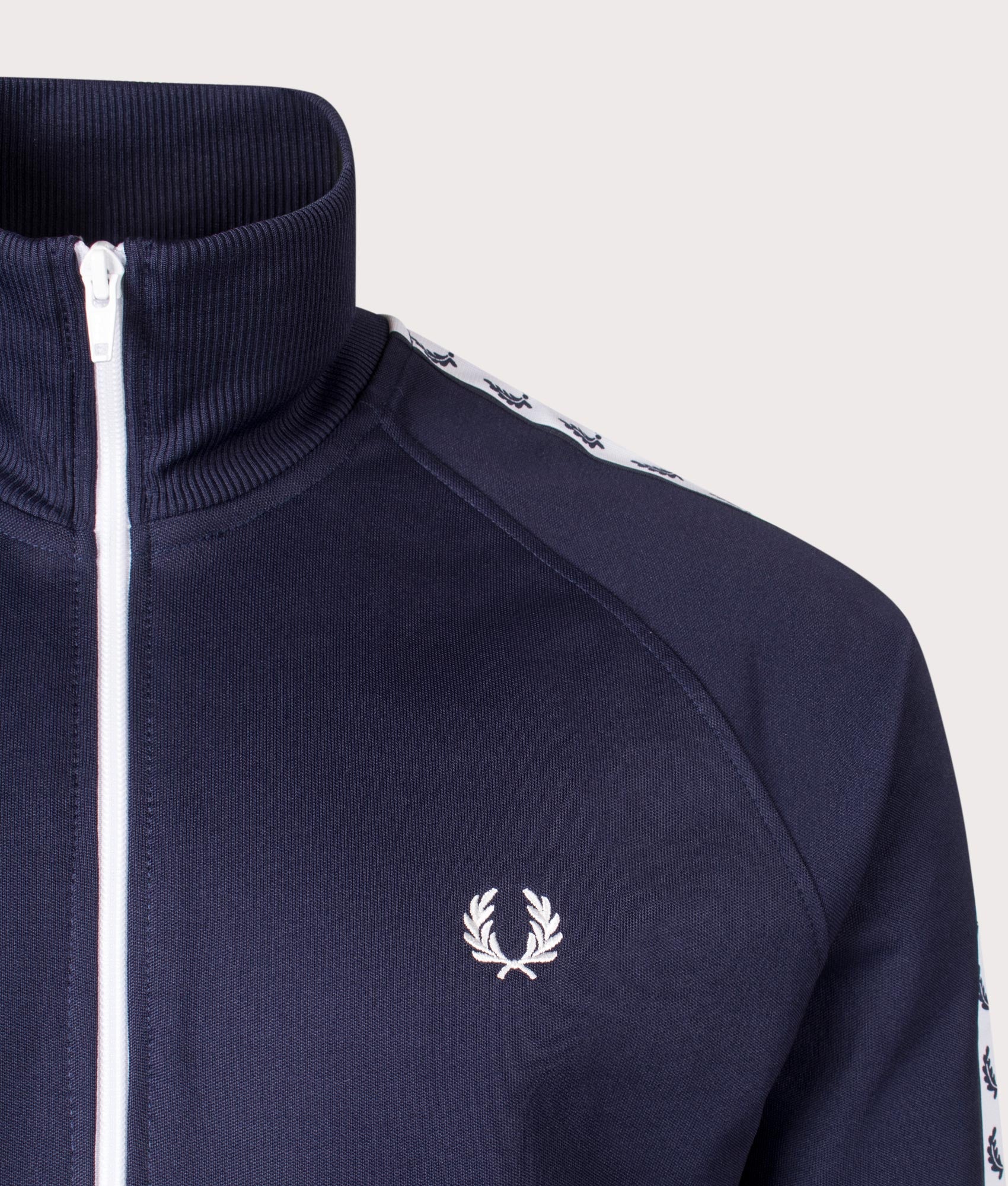 Regular Fit Taped Laurel Track Top - Image 4