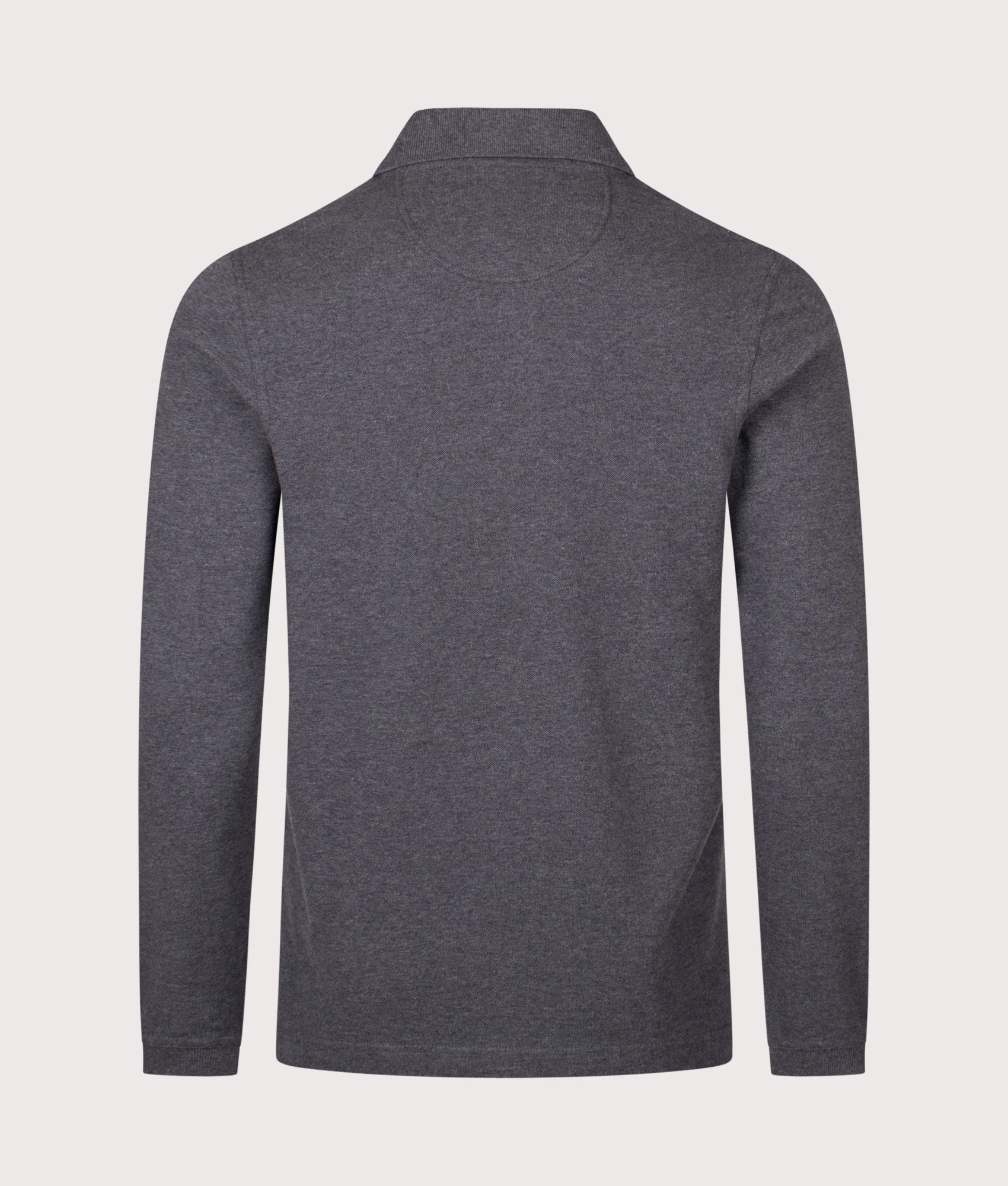 Long Sleeve Tartan Placket Polo Shirt - Image 3