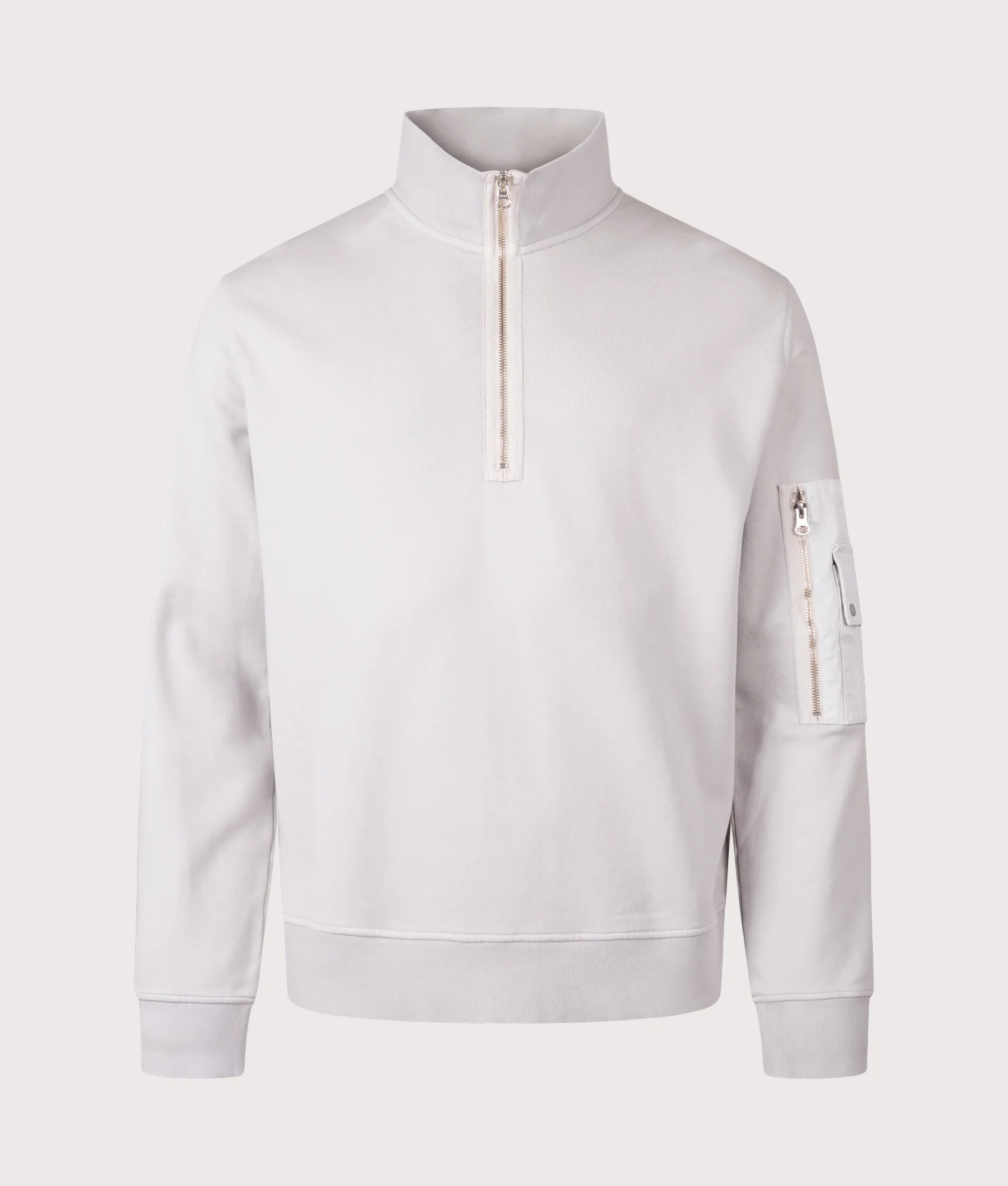 Garment Dyed Diagonal Fleece Quarter Zip Sweatshirt - Image 3