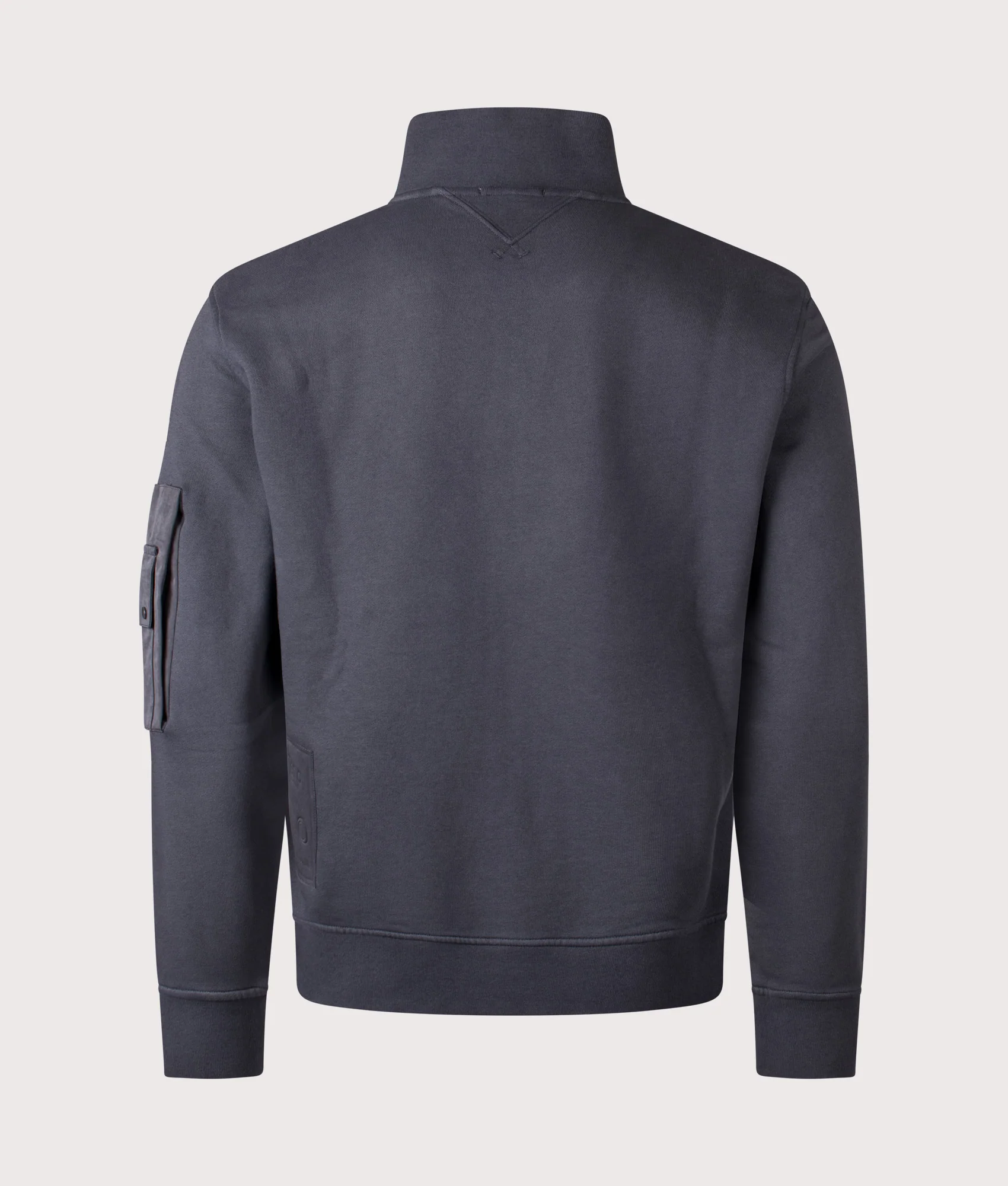 Garment Dyed Diagonal Fleece Quarter Zip Sweatshirt - Image 5