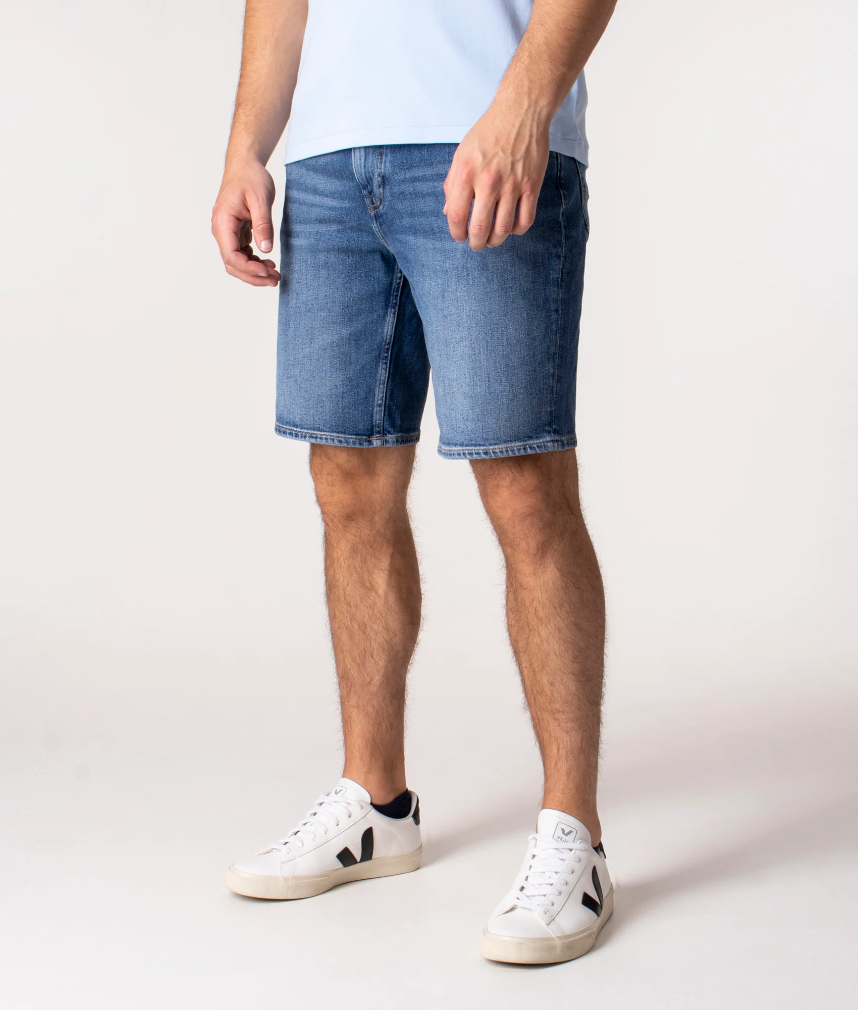 Regular Fit Faded Brooklyn Denim Shorts - Image 3