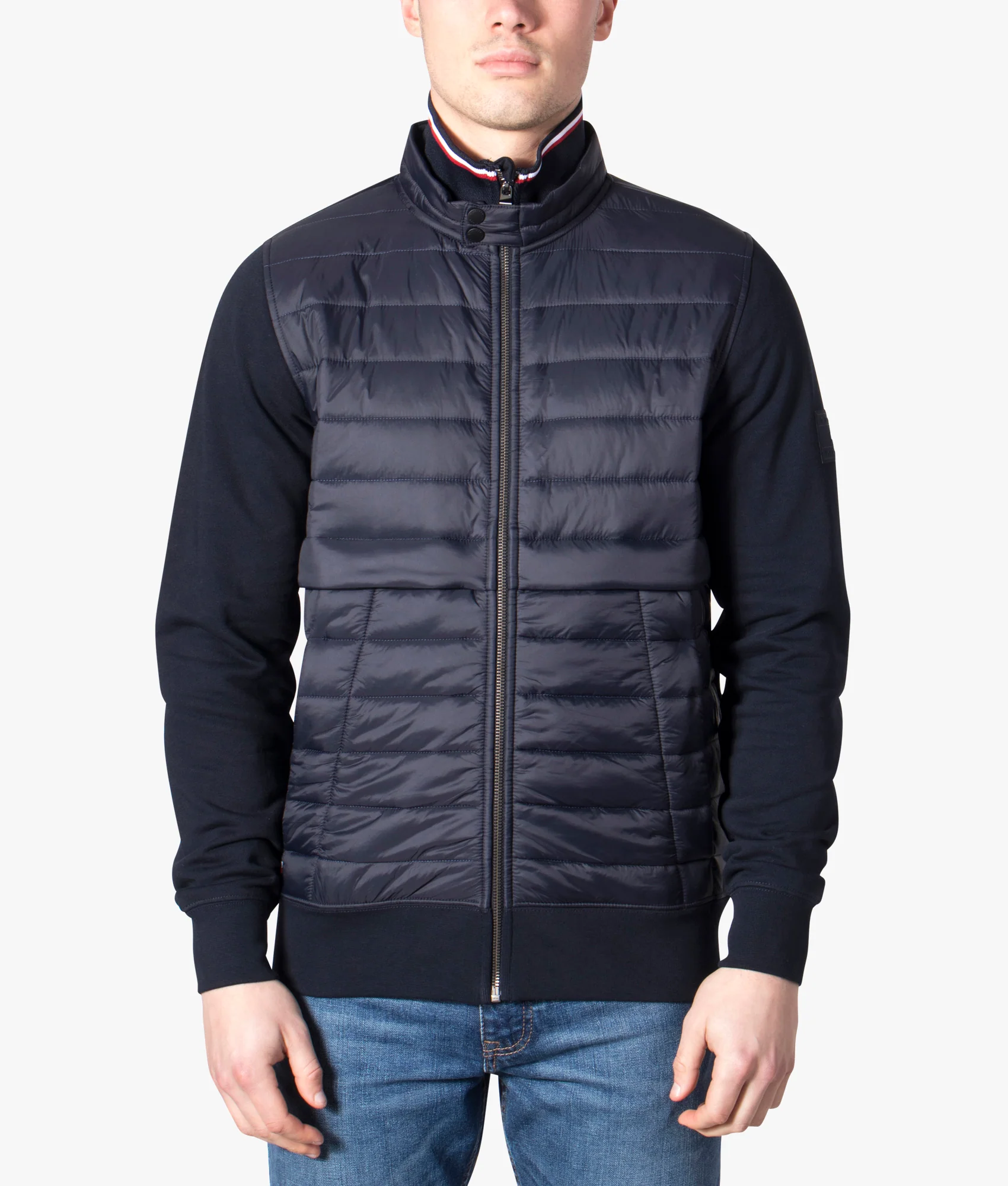 Mix Media Zip Through Hybrid Jacket - Image 3
