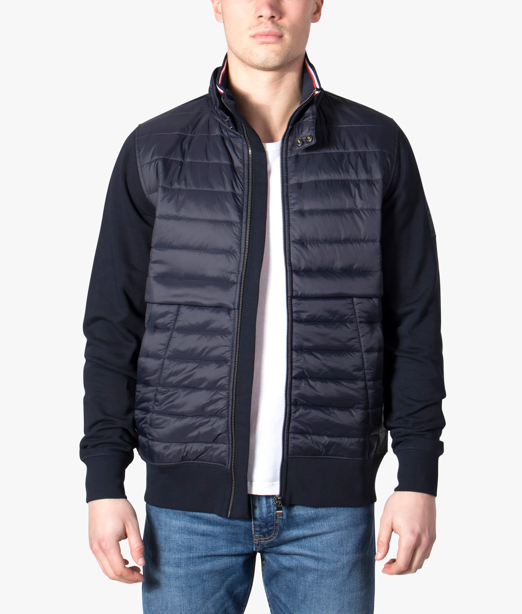 Mix Media Zip Through Hybrid Jacket - Image 5