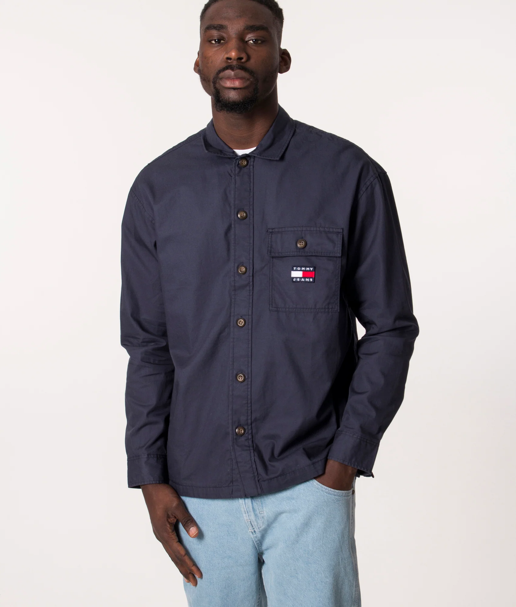 Classic Solid Overshirt - Image 3