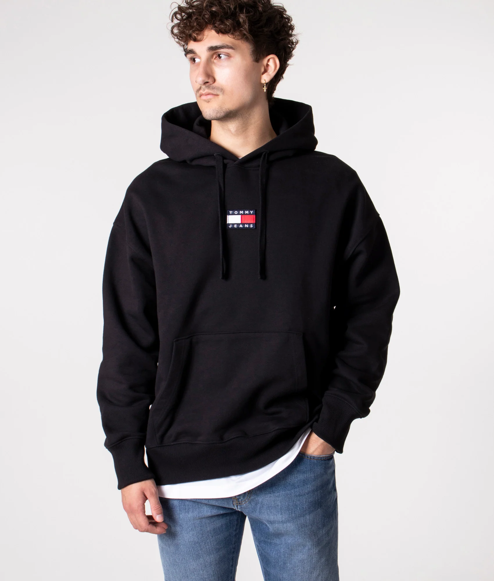Relaxed Fit Badge Fleece Hoodie