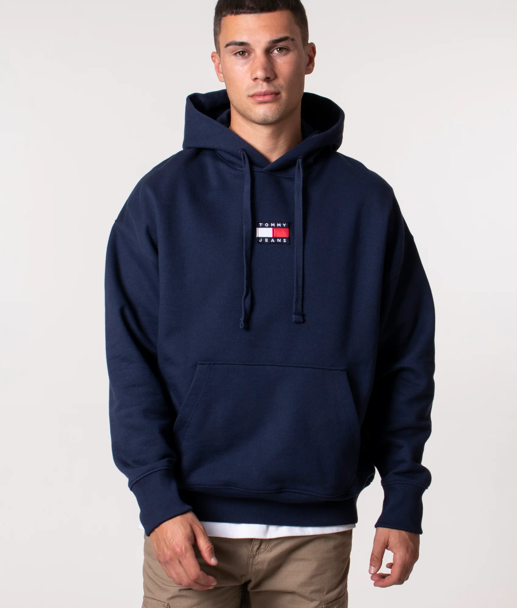 Relaxed Fit Badge Fleece Hoodie