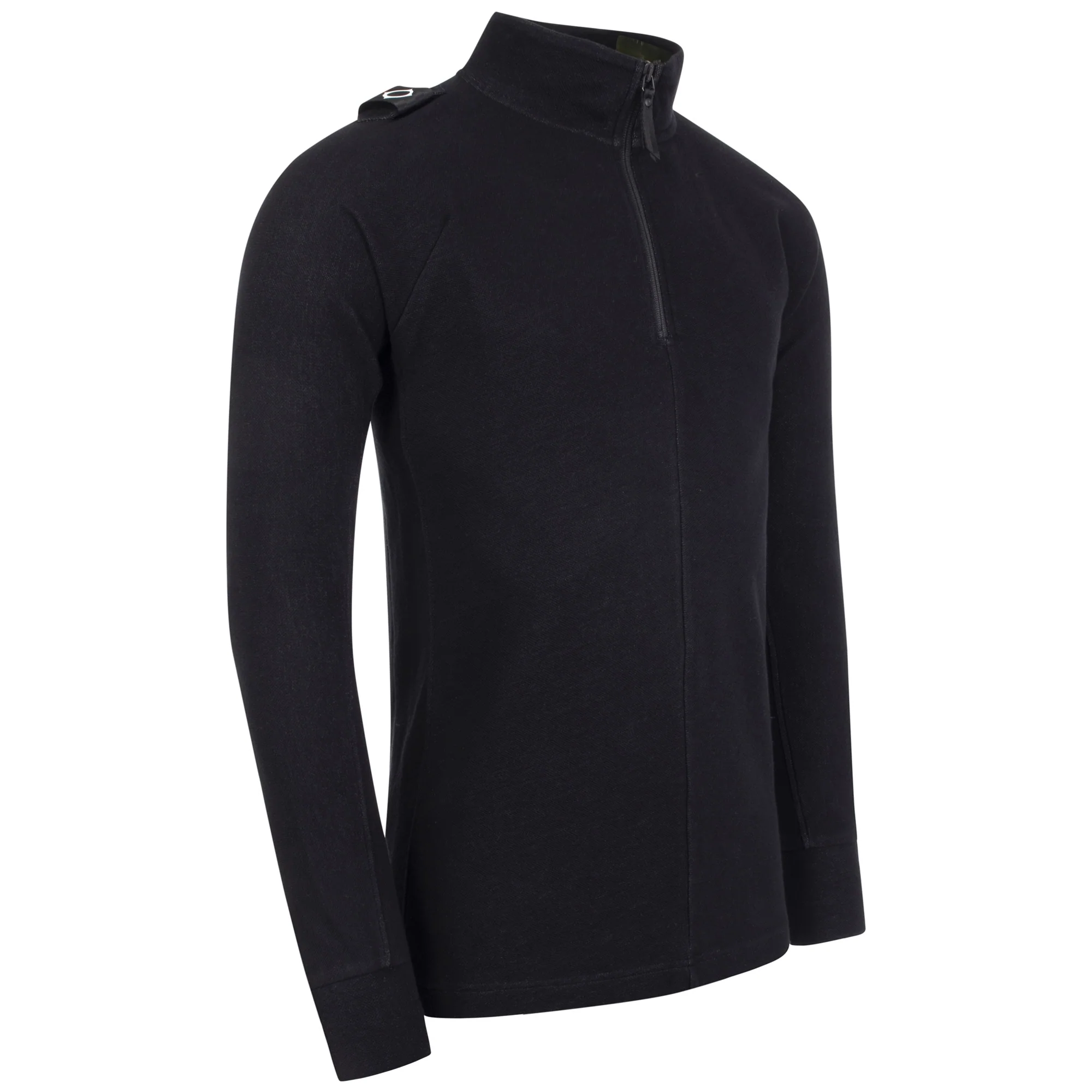 Two Tone fabric Funnel Neck Zip Top