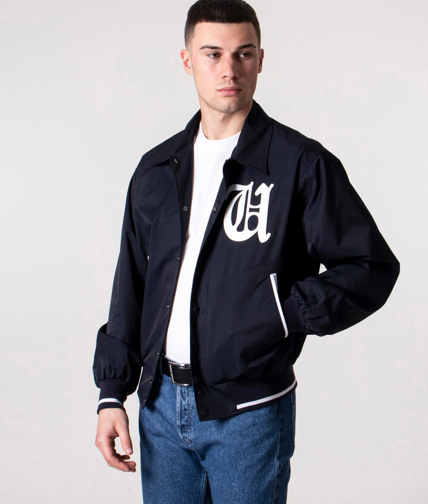 Relaxed Fit Varsity Bomber Jacket - Image 3