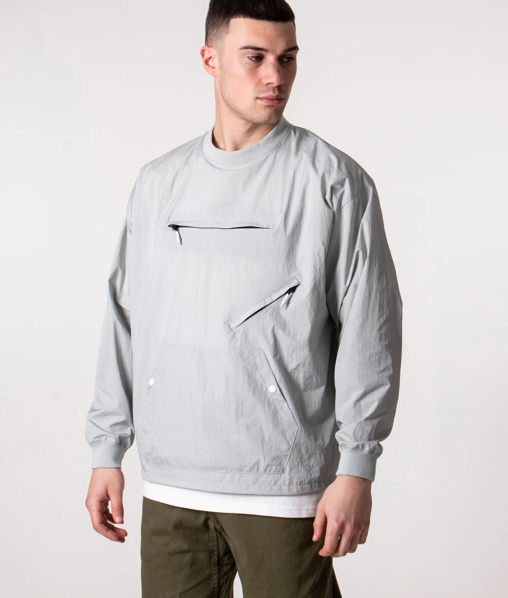 Relaxed Fit Long Sleeve Windbreak T-Shirt