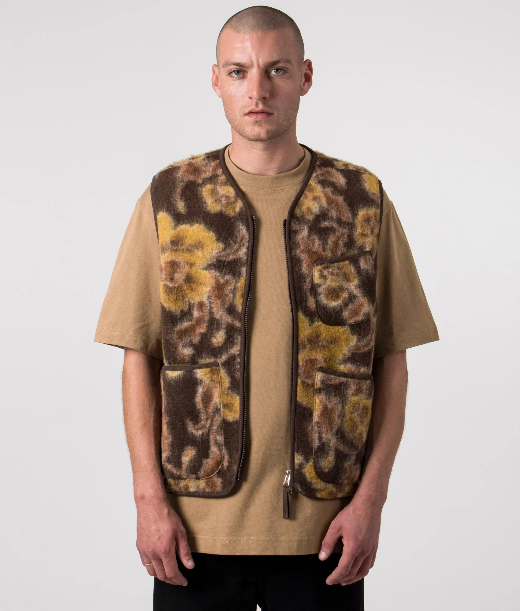 Flower Fleece Zip Gilet - Image 3