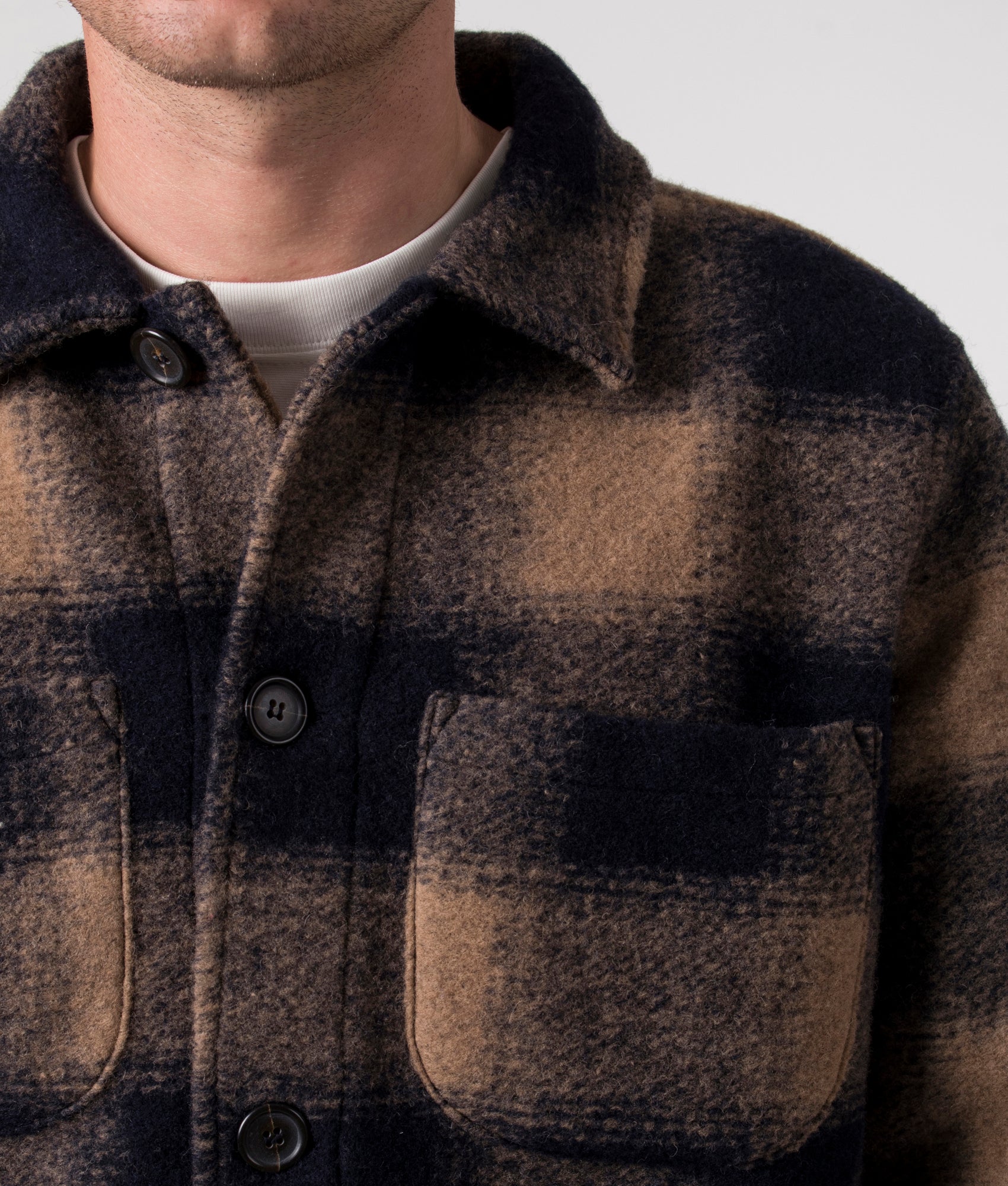 Relaxed Fit Merino Fleece Lumber Jacket - Image 2
