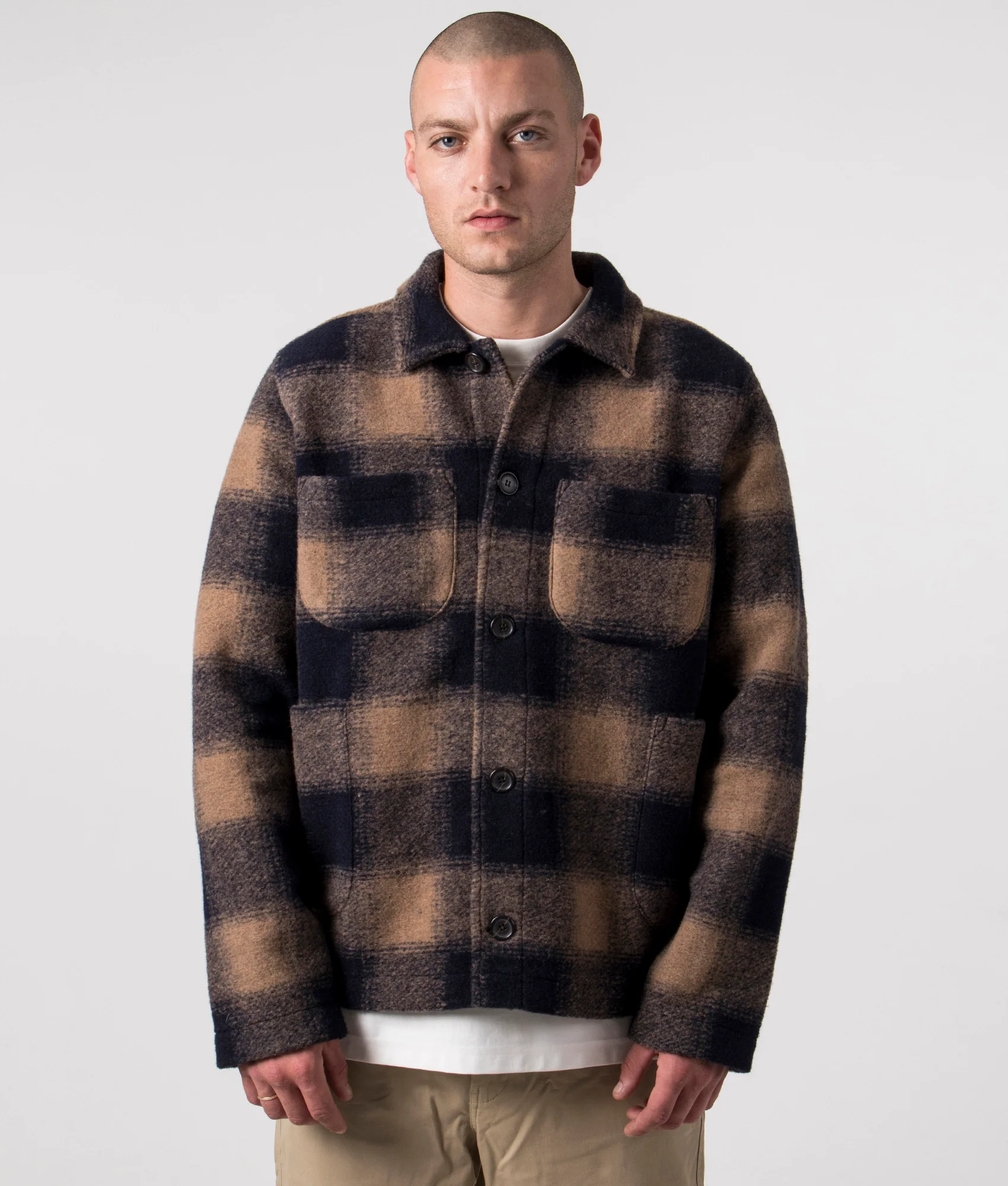 Relaxed Fit Merino Fleece Lumber Jacket - Image 4