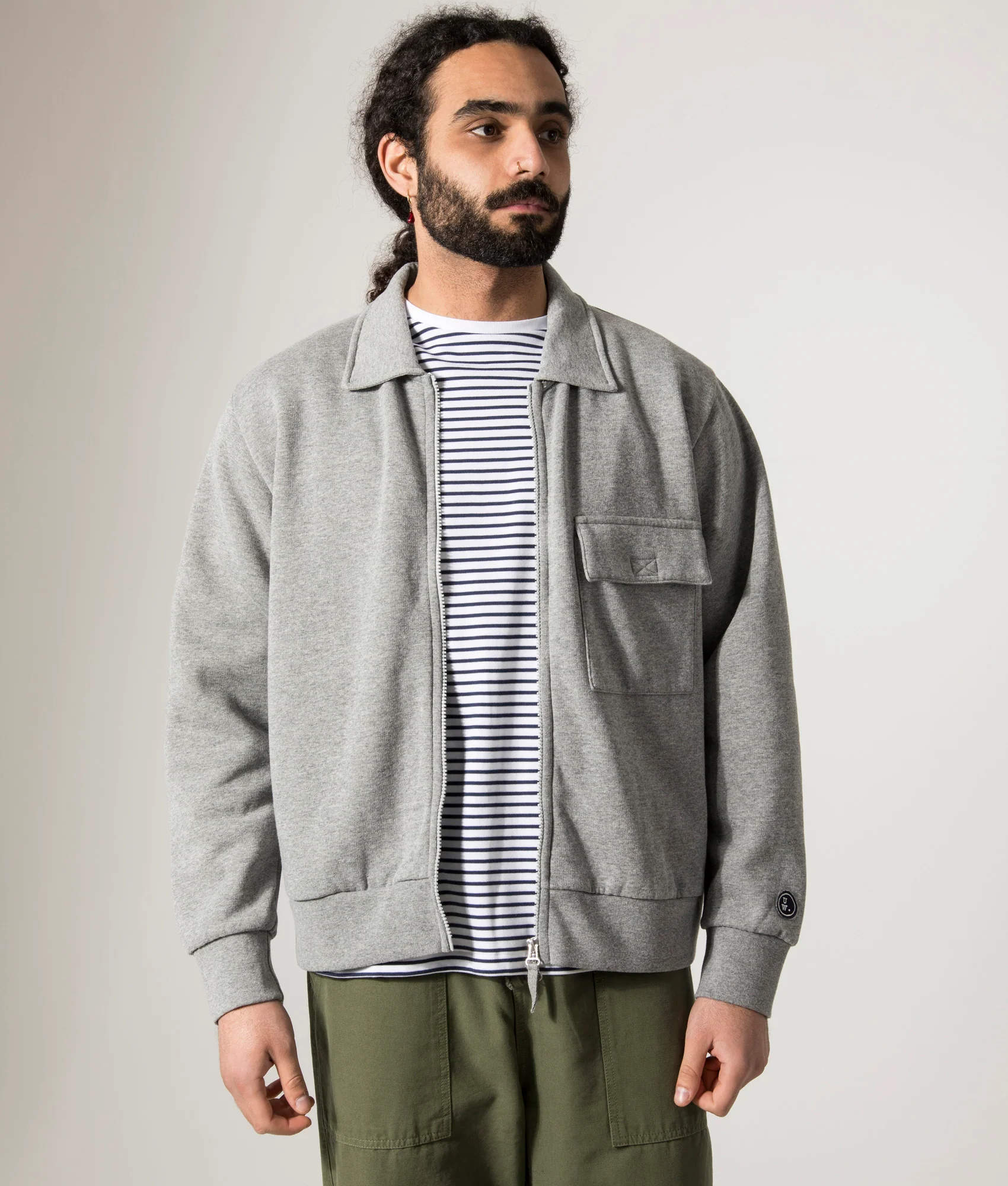 Relaxed Fit Tyler Zip Through Sweatshirt - Image 3