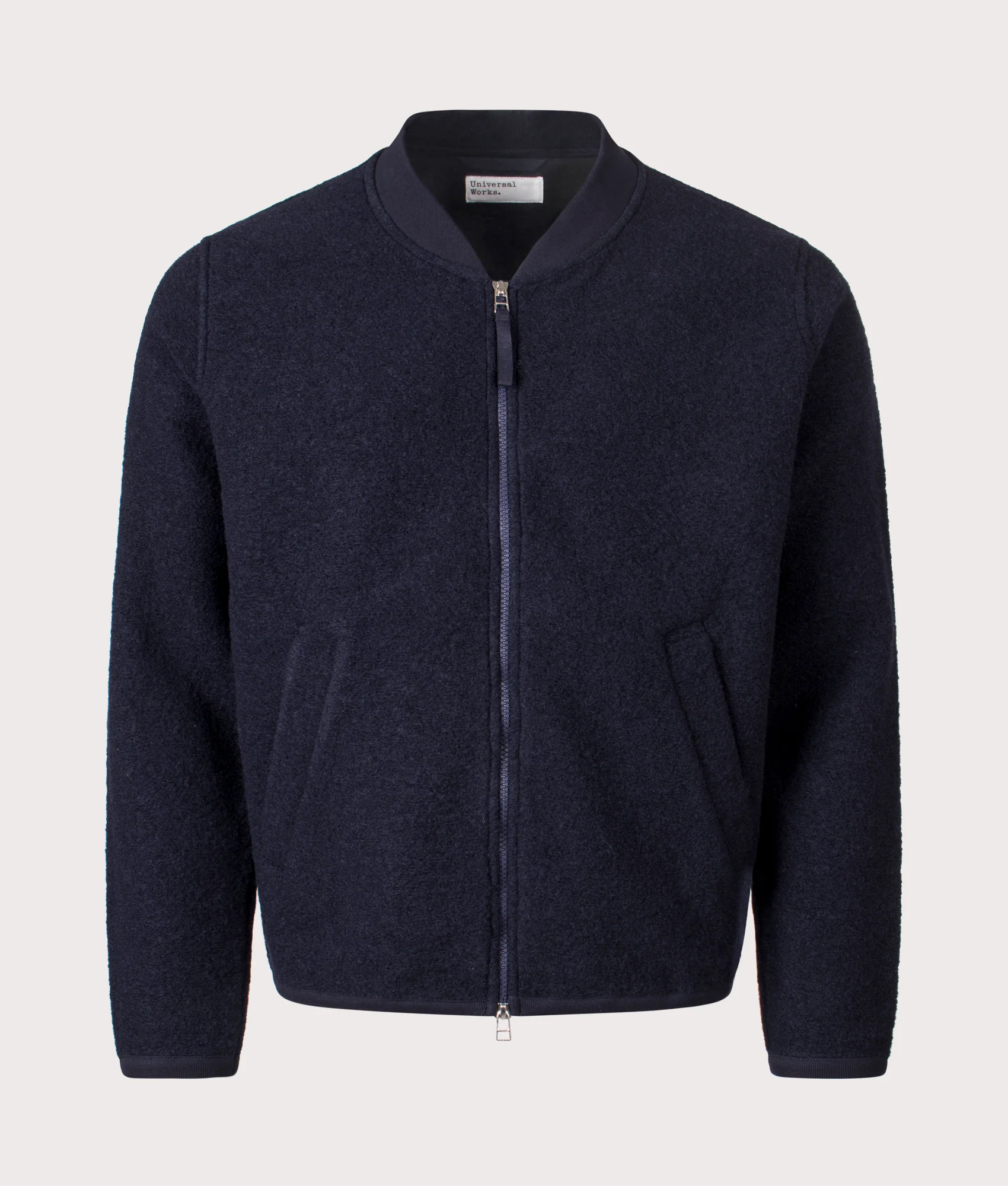 Wool Zip Bomber Jacket