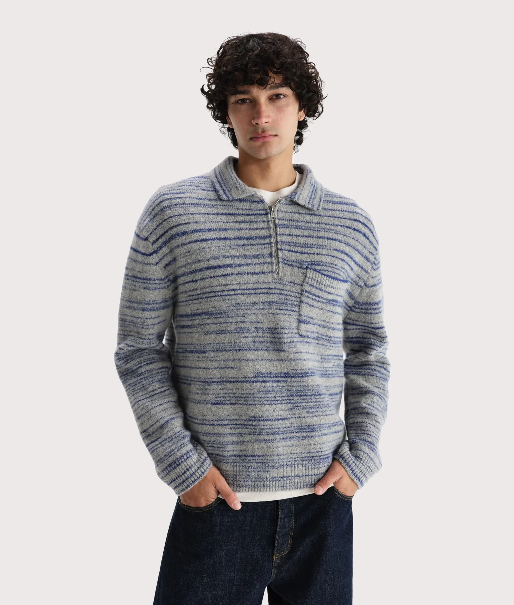 Alpha Zip Polo Shirt - Image 2