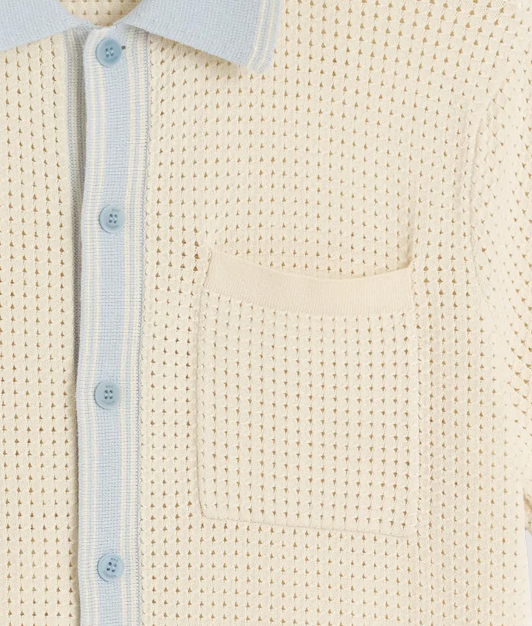 Belle Tipped Pointelle Short Sleeve Shirt - Image 3