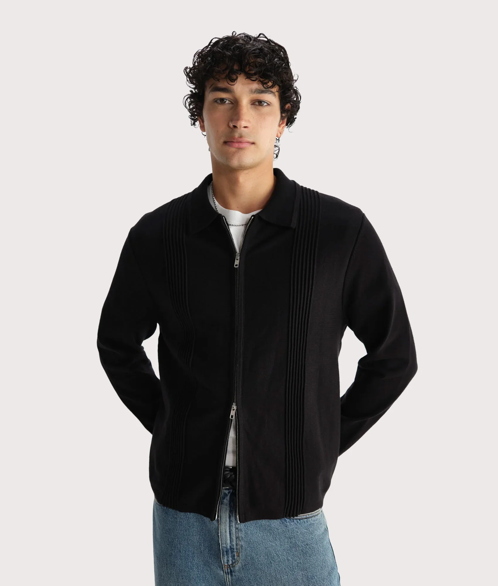 Lennox Polo Collar Zip Knit - Image 2