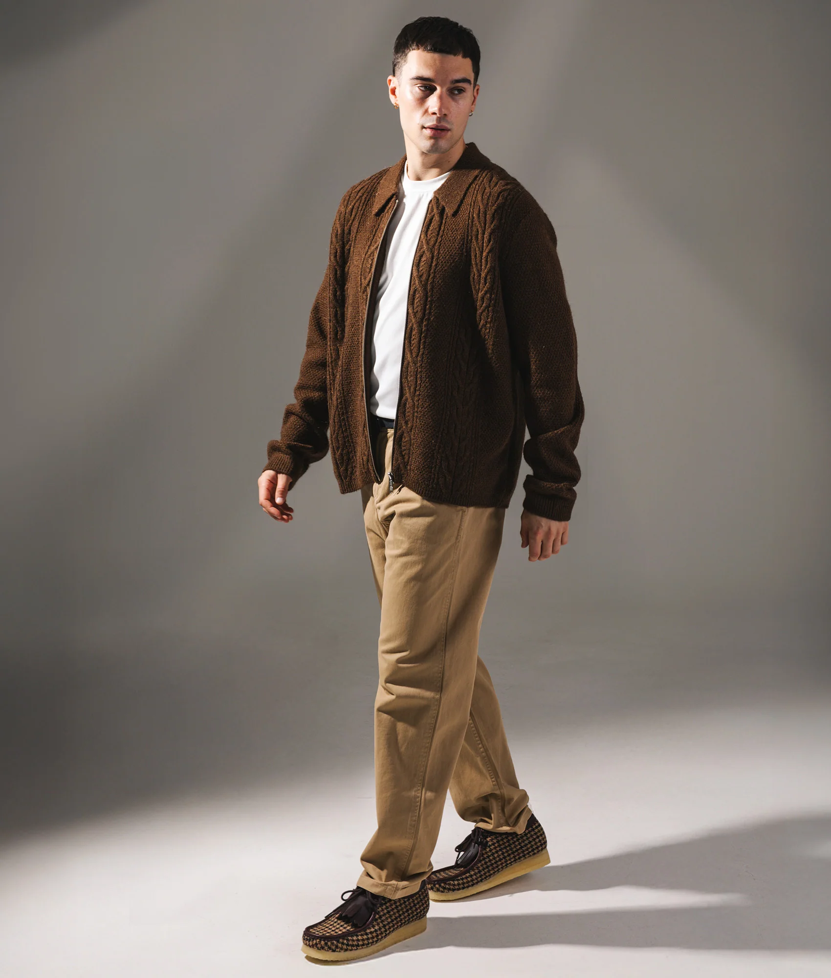 Relaxed Fit Friar Zip Knit Cardigan - Image 2