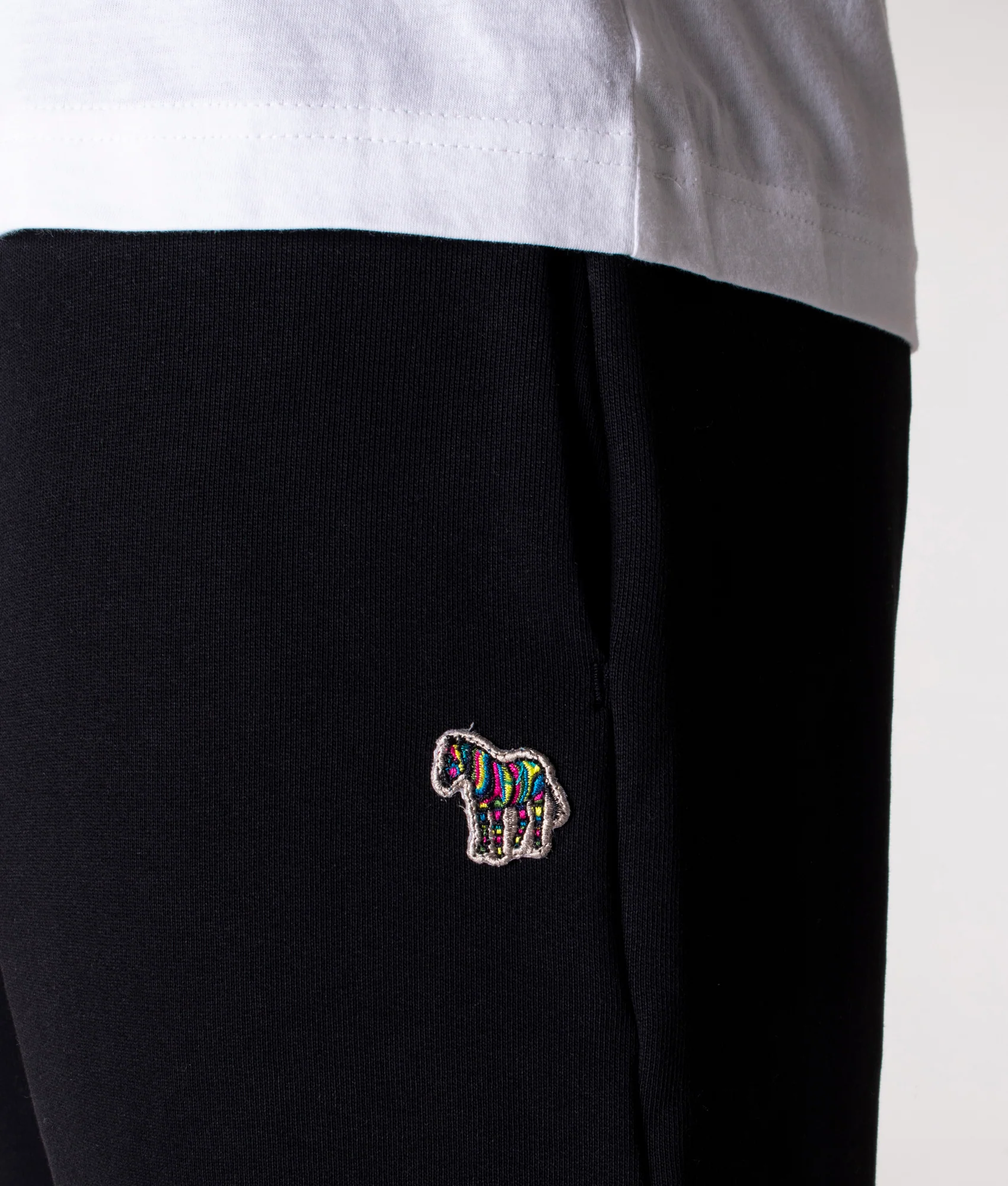 Regular Fit Zebra Logo Sweat Shorts - Image 3